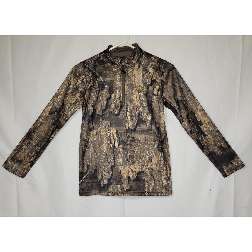 Magellan Outdoors‎ Hunt Gear ~ Youth Realtree Timber Camo Quarter Zip Sweatshirt